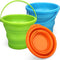 LNCOJOLM Collapsible Bucket Sandbox Kit Toys for Kids, Foldable Bucket Multi Purpose Sand