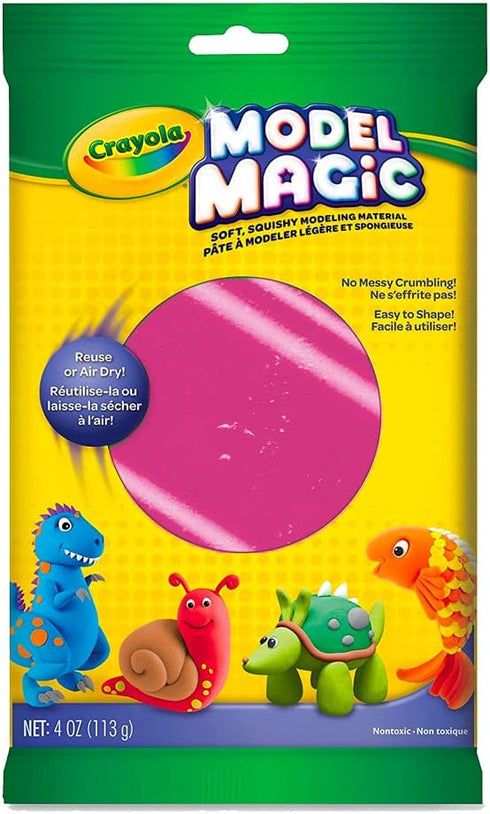 Crayola Model Magic, Raspberry Pink, 4oz Modeling Clay Alternative