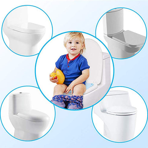 WeTest Upgraded Kids Folding Toilet SeatLarge Non Slip Silicone Pads Travel Portable Reusable Toilet Potty Training