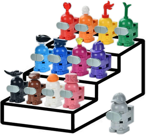 Werewolf Kill Space Kill Game (195pcs) with 13 Alien Figures, Imposter Building Blocks Toys for Kids and Fans