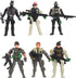 US Army Men and SWAT Team Toy Soldiers Action Figures Playset with Military Weapons Accessories, 12Pcs
