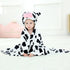 MICHLEY Baby Hooded Swaddling Blanket, Animal Face Toddler Throw Blanket for Boys Girls 0-3 Years (Cow)