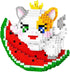 Larcele Micro Building Blocks Animal Set - DIY Mini 3D Toy Bricks, 2159 Dots KLJM-10 (Watermelon Cat)