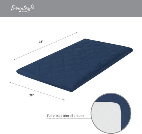 Pack Dark Navy Blue n Play Quilted Mattress Sheet Ultra-Soft, Comfortable Portable Crib Mattress Sheet for Baby Boys;