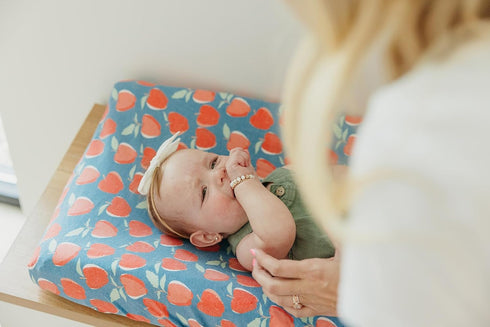Premium Knit Changing Pad Cover by Copper Pearl: Soft, Stylish, Universal Fit for Standard Diaper Pads, Teacher