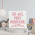 NKBINLILI Wooden Box Sign: She Will Move Mountains - Inspirational Girls Room Decor, Motivational Nursery Gift for Baby