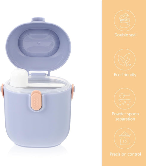 Portable Formula Dispenser with Spoon Stackable Milk Powder Container Thickened Material Sealed Snack Storage Box