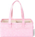 Mr. Pen- Baby Diaper Caddy Organizer, Pink with Star Pattern, Portable Car