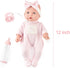 12 Inches Realistic Baby Doll Playset, Includes Pacifier, Bottle, and Soft Blanket