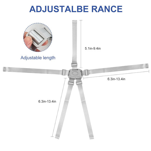 Sarlamd 5 Adjustable High Chair Straps Replacement Compatible with Ingenuity for Most for Most Point High