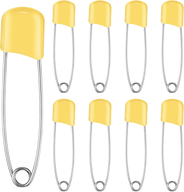 WILLBOND 50 Pcs Diaper Pins Safety 2.2 Inch Plastic Head Cloth Diaper