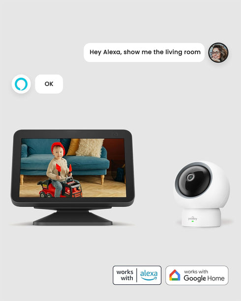 youkey 2.5K 360 2.4GHz 5G Baby Monitor, AI Crying & Motion Detection for Peace of Mind, Pan/Tilt, Invisible Night
