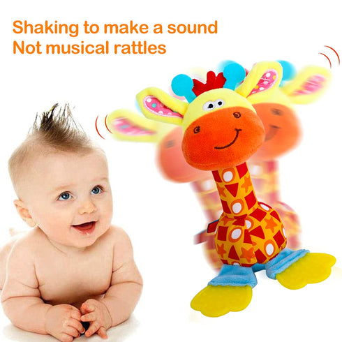 HUADADA Baby Soft Rattles Shaker, Infant Developmental Hand Grip Toys, Sensory Learning Toys for 3-12 Months