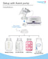 Maymom Baby Bottle Thread Changer; Allow Spectra S1 S2 Pumps Wide Mouth Flanges to be Compatible with Medela Bottles; Incl. Duckbills
