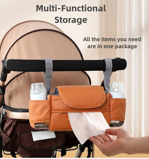 hadefa Stroller Organizer Bag Universal Stroller Hanging Bag, Waterproof Multi-Functional Storage Pouch for Diapers