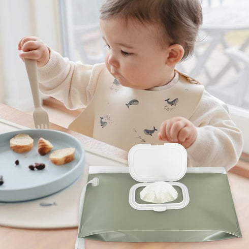 cephira Baby wipes dispenserportable baby wipes holder for outdoor, Refillable baby wipes container, on the go wet wipe