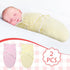 2 Pcs Preemie Swaddle Wrap, Adjustable Cotton Swaddle Blanket for Preemie Boys Girls Sleep (Pink, Yellow)