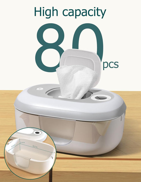 4-Level (100-131) Babelio Baby Wipe Warmer and Wet Wipes Dispenser | Large Capacity Wipes Warmer for Babies with Night