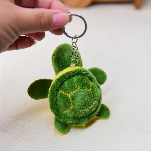 2pcs Cute Plush Sea Turtle Mini Tortoise Keychain Pendant, Cartoon Plush Doll for Birthday Gift Bag Accessories