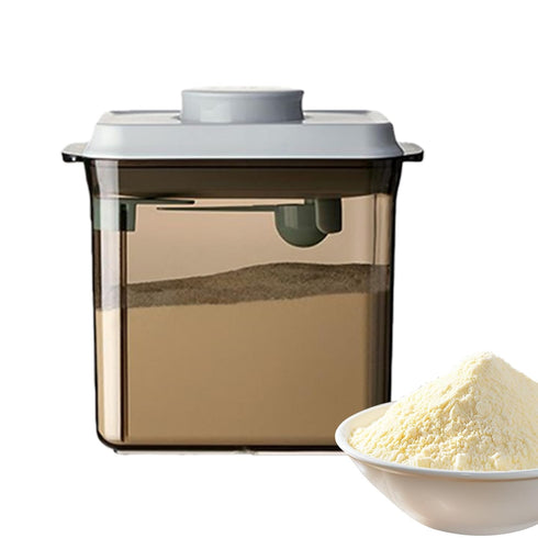 Genrico 1700ml Formula Container - Airtight Dispenser | Portable Milk Powder Container with Spoon, Leak Proof