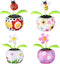 Solar Dancing Bee Toy - Solar Powered Dancing Sun Flower with Colorful Pots and Swinging Ladybug Shape for Car
