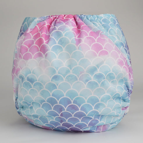 Sigzagor Teen Adult Cloth Diaper Nappy Reusable Washable for Disability Incontinence (Scales)