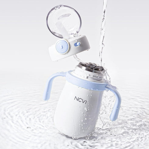 1-3 10floz,Christmas NCVI Kids Stainless Steel Straw Cup for Toddler Years Old, Training Tumbler with Straw Spill Proof