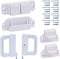 Retractable Baby Gates Extra Wide Baby Gate Replacement Parts Kit, Full Set Wall Mount Accessories, White