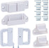 Retractable Baby Gates Extra Wide Baby Gate Replacement Parts Kit, Full Set Wall Mount Accessories, White