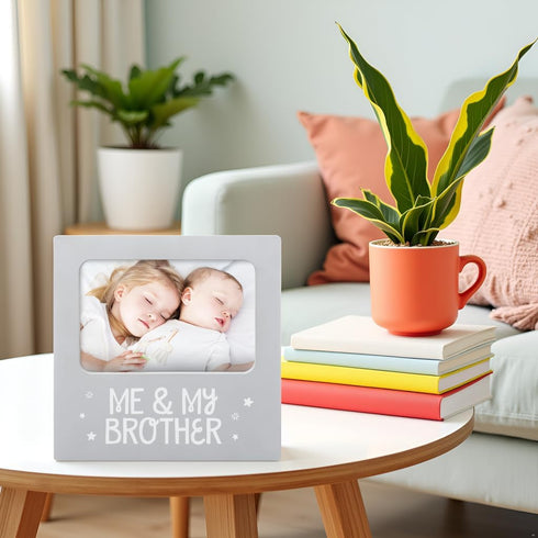 Tiny Ideas Me and My Brother Picture Frame, Christmas Photo Picture Frame, Sibling Keepsake, Ideal Big Brother Gift