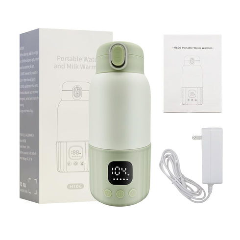 varrisin 12.8 oz 100w Portable Milk Warmer for Travel, Baby Bottle Warmer with Fast Heating, Formula Container to Go