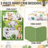 FIGEPO Set Sets Baby Crib Bedding Safari Neutral Crib Nursery Comforter Bed Decor with Fitted Crib Sheet, Comforter