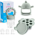 Baby Fruit Feeder & Breastmilk Popsicle Mold Set – 3 Pack Silicone Teething Relief Kit with Pacifier, Freezer Tray