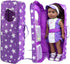 Doll Storage Carrying Case - 2 Pack Combo for 18" Dolls, Organizer with Clear Window and Carrying Strap