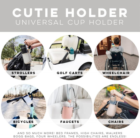 Ryan & Rose Cutie Holder - Universal Stroller Cup Holder in Slate