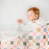 Set Colorful Checkered Nursing Pillow Cover & Baby Blanket for Boys and Girls