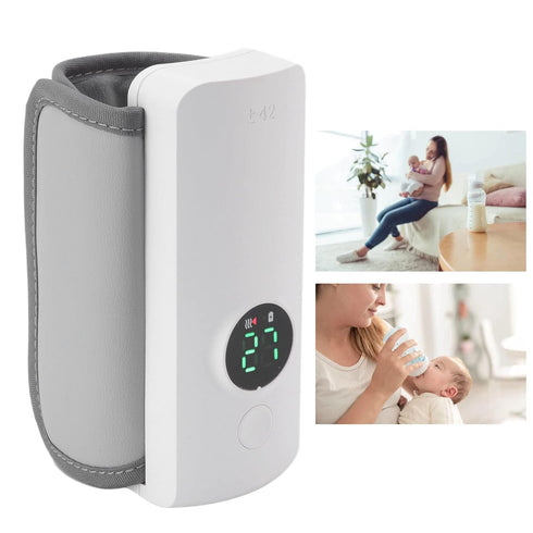 Portable Bottle Warmer On-The-Go Bottle Warmer Abs Pu Milk Bottle Thermal Bag with USB Charging for Portable Baby