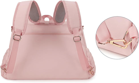 jiahesuw Backpack Multifunctional Diaper Bag with Changing Pad Large Capacity Foldable Travel Nappy Bag Multifunctional
