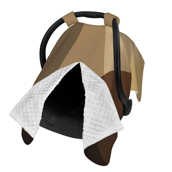Hcpwzrf Abstract Tan and Brown Baby Car Seat Cover & Nursing Cover -