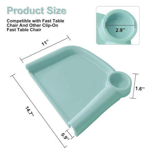 Wellgo Set Silicone Baby Dining Tray Compatible with Inglesina Fast Table Chair and Hooked High Chair, Easy to Carry Up