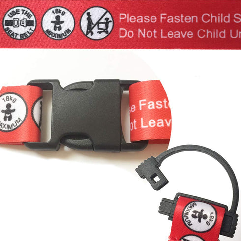 Hooshing Kids Baby Safety Seat Belt - Adjustable Supermarket Shopping Cart Belt, Chair Seat Belts Red