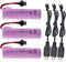 3PCS 3.7V 2000mAh SM-2P Plug Lithium Battery with USB Charging Cable for Off-Road Vehicle Truck RC Toys