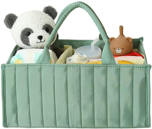 PandaEar Baby Diaper Caddy Organizer, Large Nursery Storage Basket with Handle, Portable
