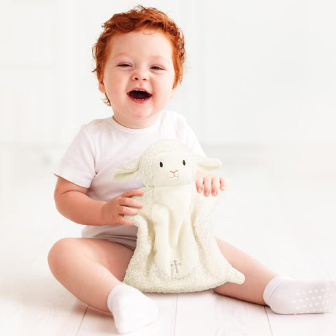 Panelee 2 Pcs Baptism Gifts - Baby Blessings Lamb Security Blanket for First Communion, Christening