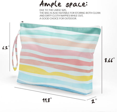 Waterproof Makeup Bag, Large Capacity Travel Cosmetic Bag, Zipper Pouch for Women, Beach Starfish Decor