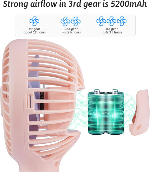 Portable Stroller Fan, With Flexible Tripod and 3 Speeds Clip On Car Seat Fan Mini Small Personal Handheld Battery Powered USB Fan, for Pram Crib Bike Treadmill Camping and Student Bed Desk by OGAJO