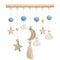 Boho Nursery Decor - Handmade Wooden Moon and Star Wall Hanging Decor