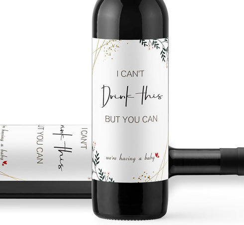 MSEHKM Pregnancy Announcements Wine Labels, 8 PCS Baby Announcement Wine Labels, Pregnancy Announcement