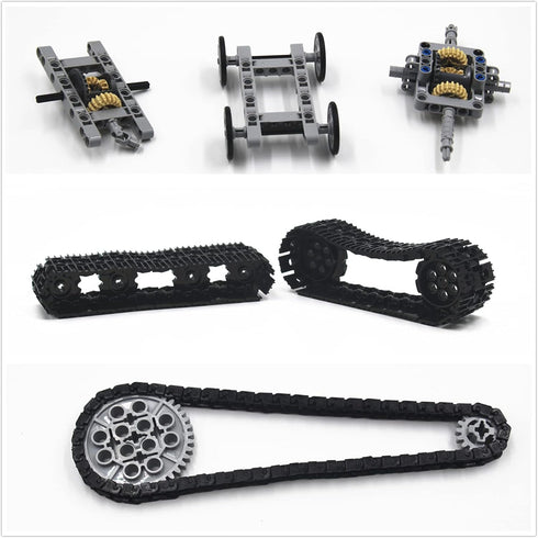 1533 Set PCS Technical Parts Building Block Accessories Vehicles Gears Cross Axles Wheels Connector Pieces Chain Link