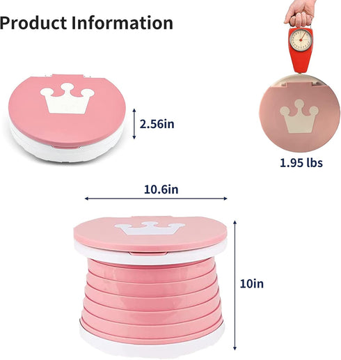 Travel Potty for Toddler, Portable and Foldable Toilet, Apply to Seat Emergency Toilet for Car, Camping, Outdoor